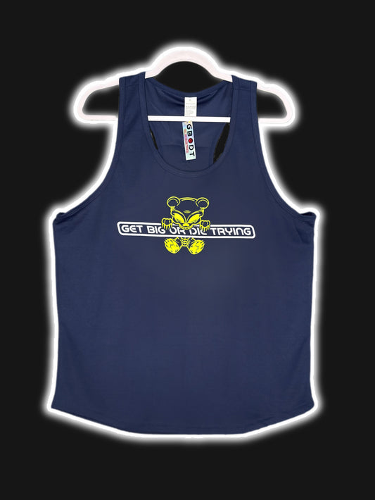 Neon “gamer” GBODT workout racerback tank